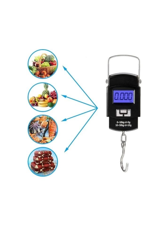 Portable digital electronic luggage scale for suitcases, 50 kg, hanging suitcase scale - Image 3